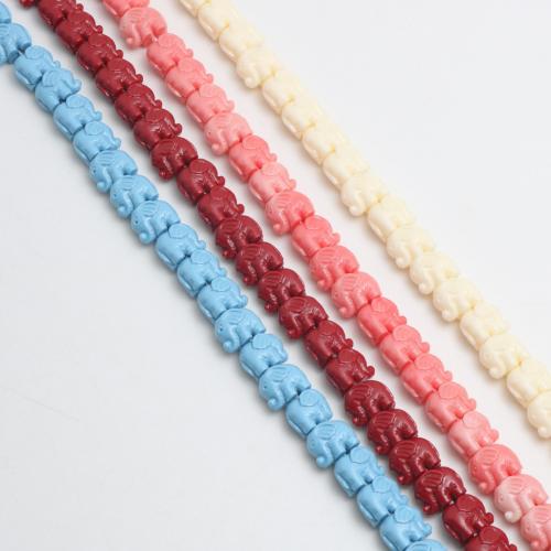 Resin Jewelry Beads, Elephant, injection moulding, DIY, more colors for choice, 8x10mm, Approx 48PCs/Strand, Sold By Strand