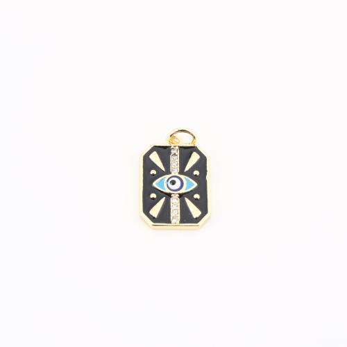 Brass Jewelry Pendants, Geometrical Pattern, gold color plated, DIY & enamel, 21x12x2mm, Sold By PC