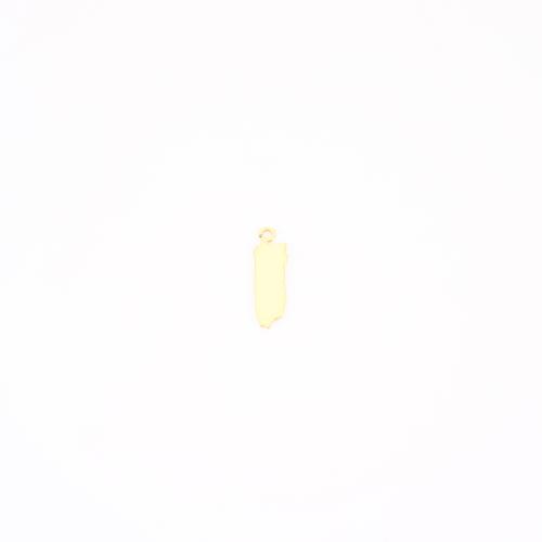 Brass Jewelry Pendants, gold color plated, DIY, 12x3mm, Sold By PC