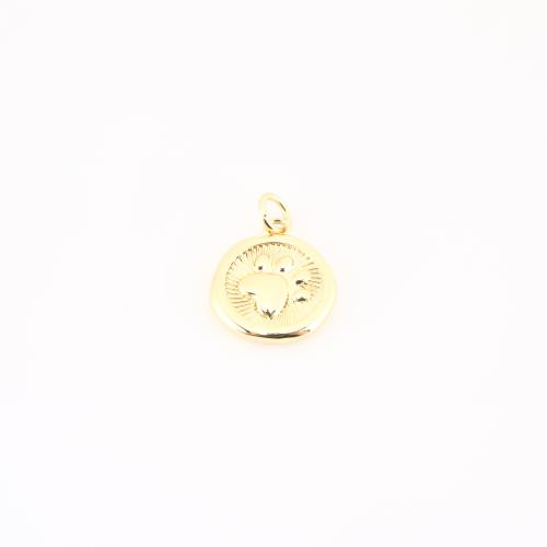 Brass Jewelry Pendants, gold color plated, DIY, 19x14x3mm, Sold By PC