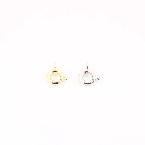 Brass Spring Ring Clasp, plated, DIY & hollow, more colors for choice, 10x8x3mm, Sold By PC