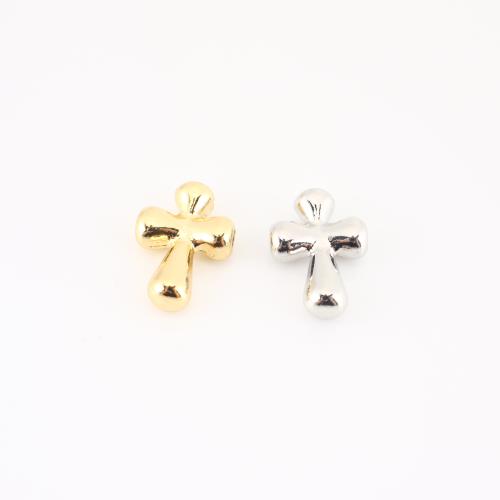 Brass Spacer Beads, Cross, plated, DIY, more colors for choice, 18x12x5mm, Sold By PC