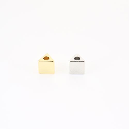 Brass Spacer Beads, Triangle, plated, DIY, more colors for choice, 7x6x6mm, Sold By PC