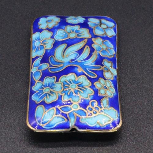 Cloisonne Beads, Geometrical Pattern, DIY, more colors for choice, 45x27mm, Sold By PC