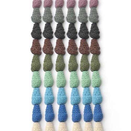 Natural Lava Beads, Conch, DIY, more colors for choice, 12x18x10mm, Sold Per Approx 38 cm Strand
