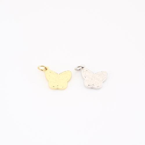 Brass Jewelry Pendants, Butterfly, plated, DIY, more colors for choice, 9x11x1mm, Sold By PC