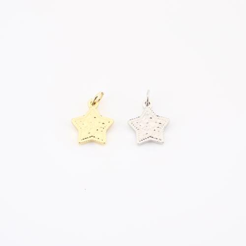 Brass Jewelry Pendants, Star, plated, DIY, more colors for choice, 14x9x1mm, Sold By PC