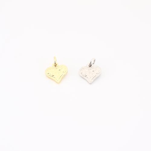 Brass Heart Pendants, plated, DIY, more colors for choice, 13x9x1mm, Sold By PC