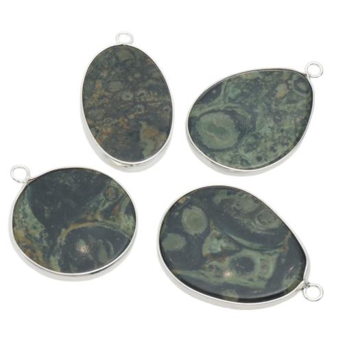 Natural Imperial Jasper Pendants, Impression Jasper, polished, DIY & different styles for choice, Sold By PC