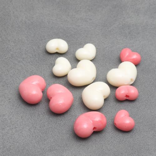 Resin Jewelry Beads, Heart, injection moulding, DIY & different size for choice, more colors for choice, 10PCs/Bag, Sold By Bag