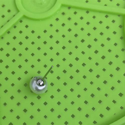 Freshwater Pearl Stud Earring, with 925 Sterling Silver, Round, fashion jewelry & for woman, pearl size 7-8mm, Sold By Pair