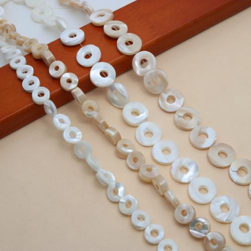 Natural Freshwater Shell Beads, Donut, polished, DIY, more colors for choice, Sold By Strand