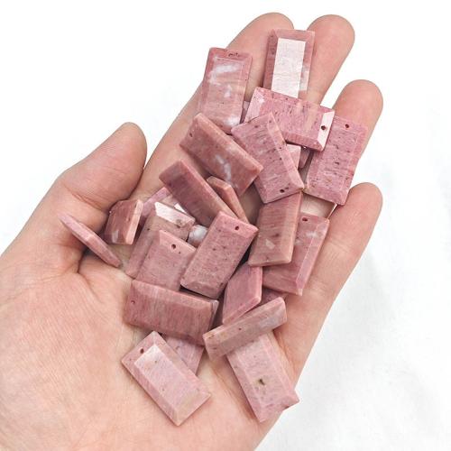 Gemstone Pendants Jewelry, Rectangle, DIY & different materials for choice & faceted, 25x14mm, Sold By PC
