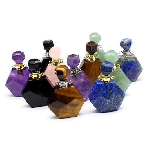 Gemstone Pendants Jewelry, with Tibetan Style, Perfume Bottle, polished, DIY & different materials for choice, 39x28x14mm, Sold By PC