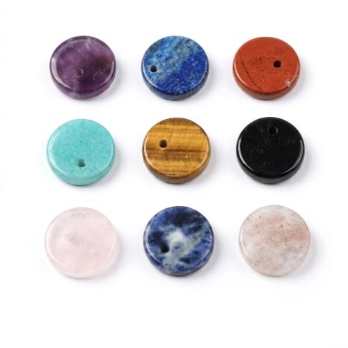 Gemstone Pendants Jewelry, Flat Round, DIY & different materials for choice, 3x12mm, Sold By PC