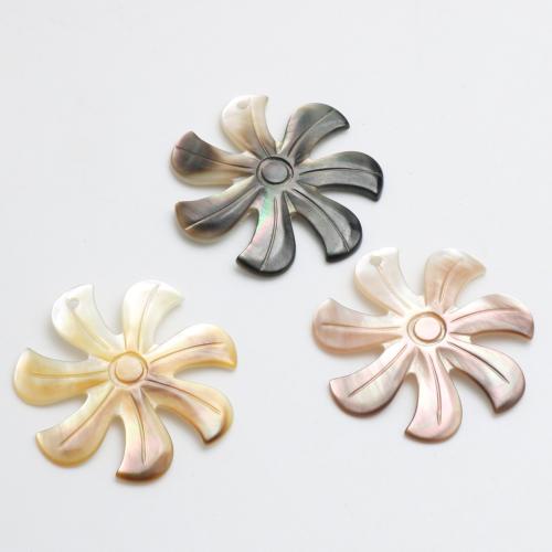 Muschel Anhänger, Blume, geschnitzt, DIY, 31.50mm, verkauft von PC