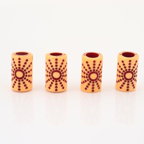 Resin Jewelry Beads, Round Tube, DIY, 17x10x10mm, 100PCs/Lot, Sold By Lot