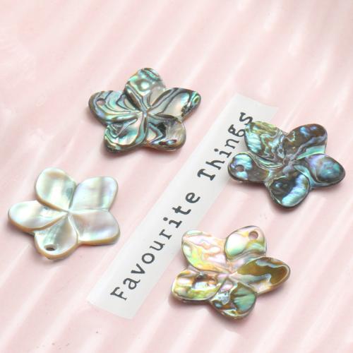 Natürliche Seeohr Muschel Anhänger, Blume, poliert, DIY, 19.40mm, verkauft von PC