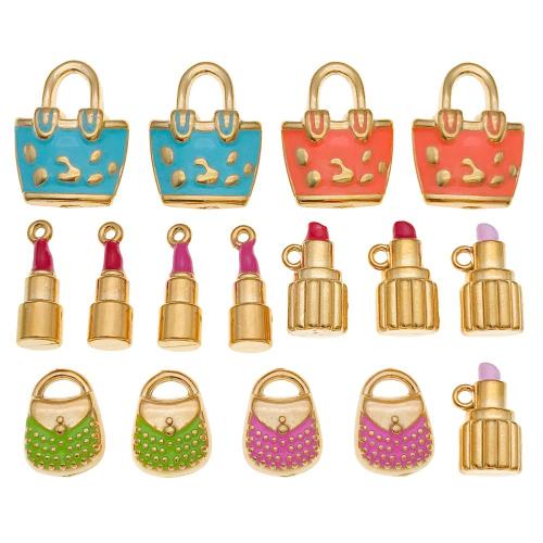 Edelstahl Schmuck Anhänger, 304 Edelstahl, goldfarben plattiert, DIY & verschiedene Stile für Wahl & Emaille, verkauft von PC