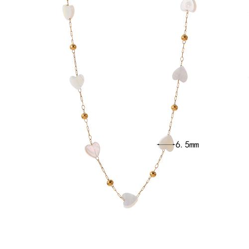 Titanium Steel Bracelet and Necklace, with White Shell, plated, different styles for choice & for woman, Sold By PC