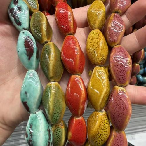 Porcelain Jewelry Beads, DIY, more colors for choice, 31x19mm, 100PCs/Bag, Sold By Bag
