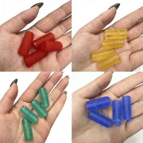 Lampwork Beads, Column, DIY, more colors for choice, 12x30mm, 20PCs/Bag, Sold By Bag