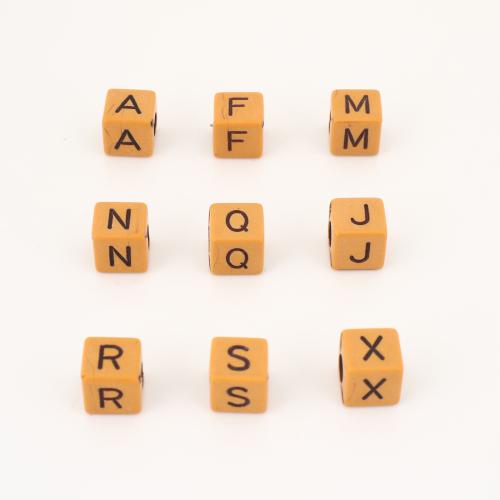 Resin Jewelry Beads, Cube, DIY & different designs for choice, 8x8x8mm, 100PCs/Lot, Sold By Lot