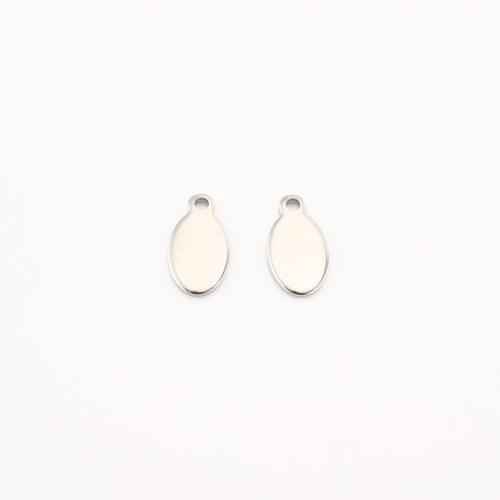 Stainless Steel Pendants, 304 Stainless Steel, DIY, original color, 12x7x1mm, 100PCs/Lot, Sold By Lot