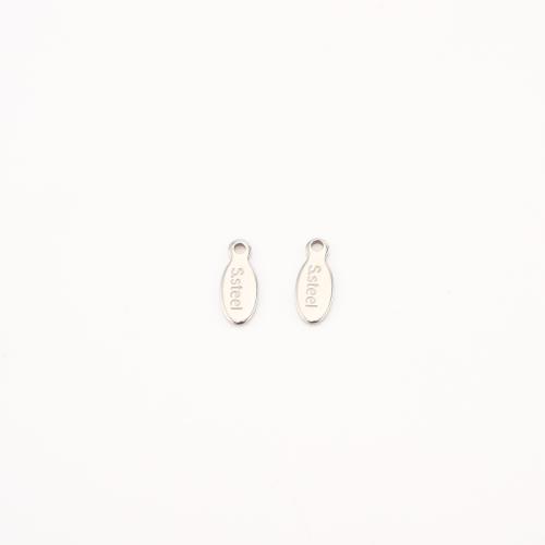 Stainless Steel Extender Chain Drop, 304 Stainless Steel, DIY & with letter pattern, 10x4x1mm, 100PCs/Lot, Sold By Lot