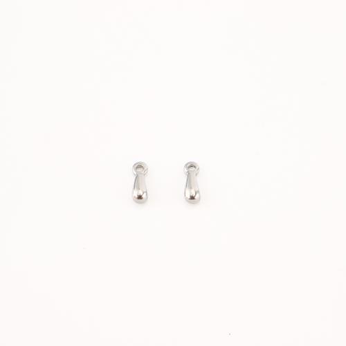 Stainless Steel Pendants, 304 Stainless Steel, Teardrop, DIY, original color, 7x2x2mm, 100PCs/Lot, Sold By Lot