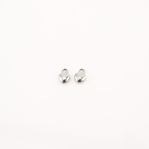 Stainless Steel Heart Pendants, 304 Stainless Steel, DIY, original color, 6x5x2mm, 100PCs/Lot, Sold By Lot