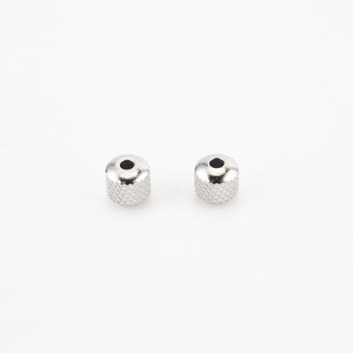 Acier inoxydable Spacer Perles, Acier inoxydable 304, DIY, couleur originale, 7x7x7mm, 100PC/lot, Vendu par lot