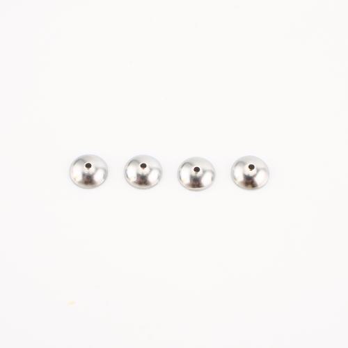 Stainless Steel Bead Cap, 304 Stainless Steel, DIY, original color, 6x6x2mm, 100PCs/Lot, Sold By Lot