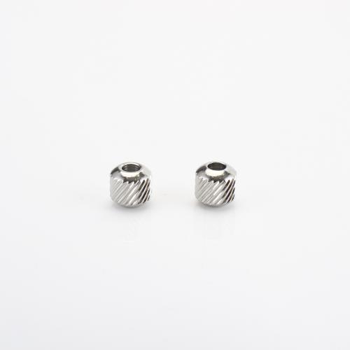 Stainless Steel Spacer Beads, 304 Stainless Steel, DIY, original color, 7x7x7mm, 100PCs/Lot, Sold By Lot