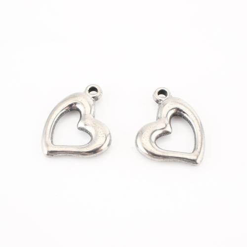 Stainless Steel Heart Pendants, 304 Stainless Steel, DIY & hollow, original color, 21x17x3mm, 20PCs/Lot, Sold By Lot