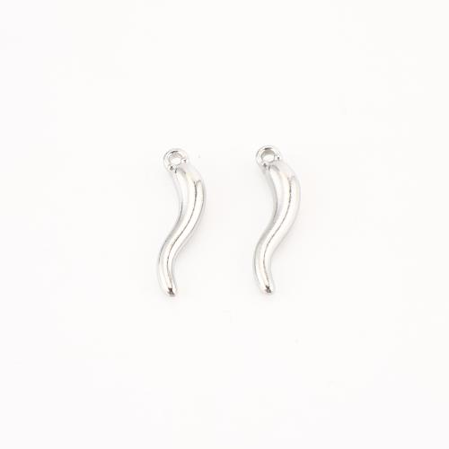 Stainless Steel Pendants, 304 Stainless Steel, DIY, original color, 21x6x4mm, 20PCs/Lot, Sold By Lot