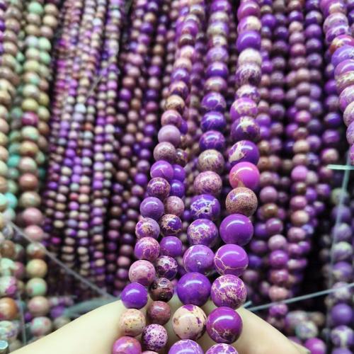 Perles bijoux en pierres gemmes, Jaspe d'impression, Rond, DIY & normes différentes pour le choix, Vendu par brin