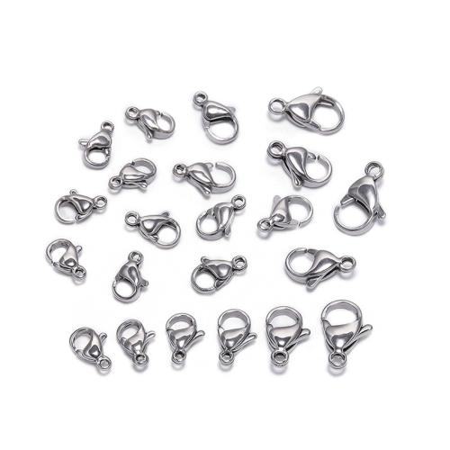 Stainless Steel Lobster Claw Clasp, 316 Stainless Steel, DIY & different size for choice, original color, Sold By PC