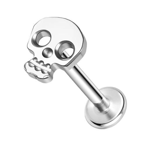 Titanium Alloy Piercing Earring, Skull, Unisex & different size for choice, Sold By PC