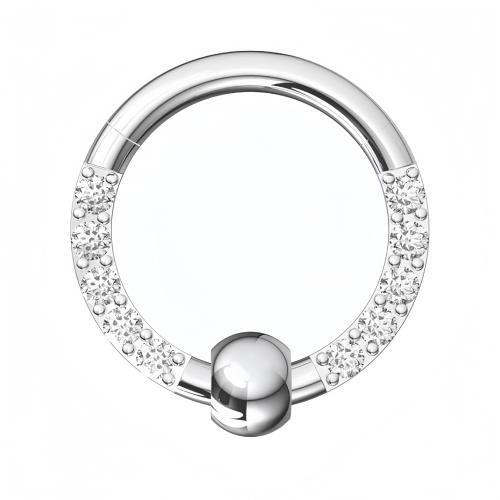 304 Stainless Steel Nose Piercing Jewelry, plated, Unisex & different size for choice & micro pave cubic zirconia, more colors for choice, Sold By PC