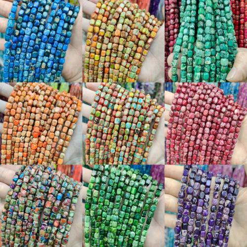 Gemstone Jewelry Beads, Impression Jasper, DIY, more colors for choice, 6x8mm, Sold Per Approx 38 cm Strand