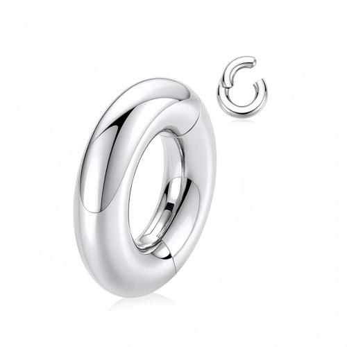 316 Stainless Steel Nose Piercing Jewelry, Donut, Unisex & different size for choice, original color, Sold By PC