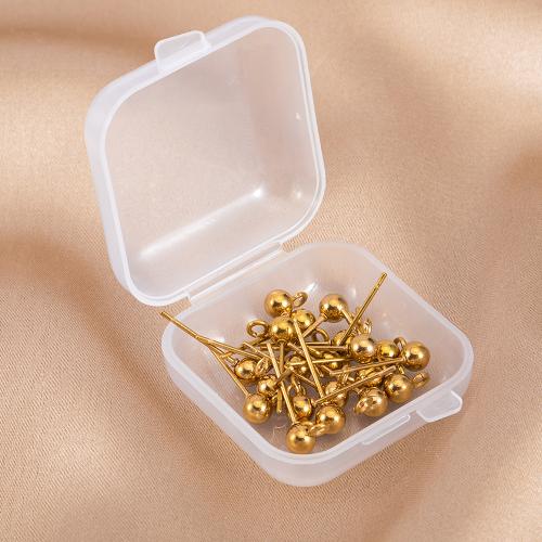 Edelstahl Ohrring Stecker, 316 Edelstahl, rund, plattiert, DIY & verschiedene Größen vorhanden, keine, 20PCs/Box, verkauft von Box