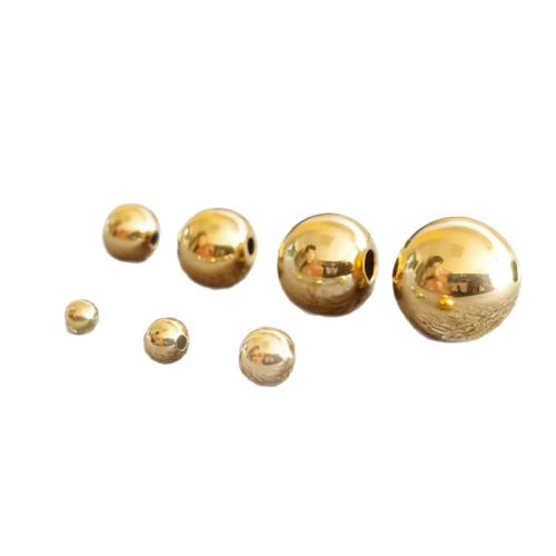 Stainless Steel Spacer Beads, 316 Stainless Steel, Round, 18K gold plated, DIY & different size for choice, Sold By PC