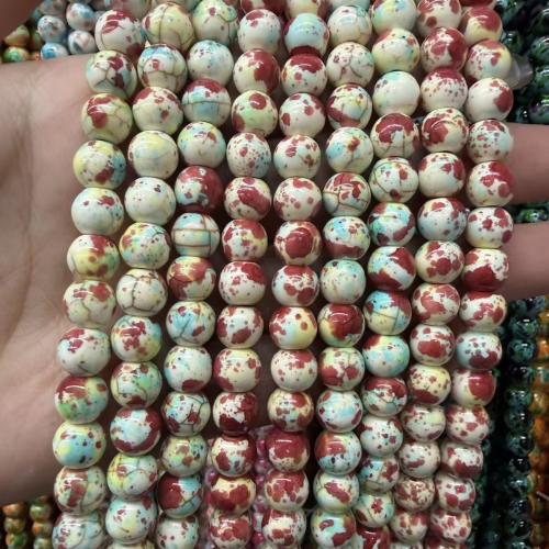 Turquoise Beads, Natural Turquoise, Round, dyed & DIY, more colors for choice, 8mm, Sold Per Approx 38 cm Strand