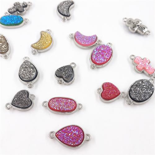 Resin Connector, Tibetan Style, with Resin, plated, DIY & different styles for choice, 50PCs/Bag, Sold By Bag
