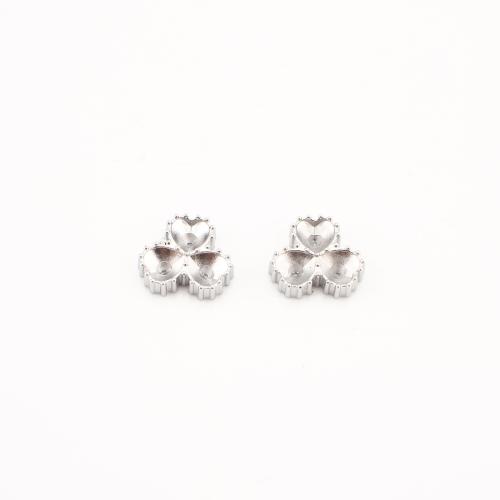 Edelstahl Anhänger Einstellung, 304 Edelstahl, DIY, originale Farbe, 10x10x3mm, 20PCs/Menge, verkauft von Menge