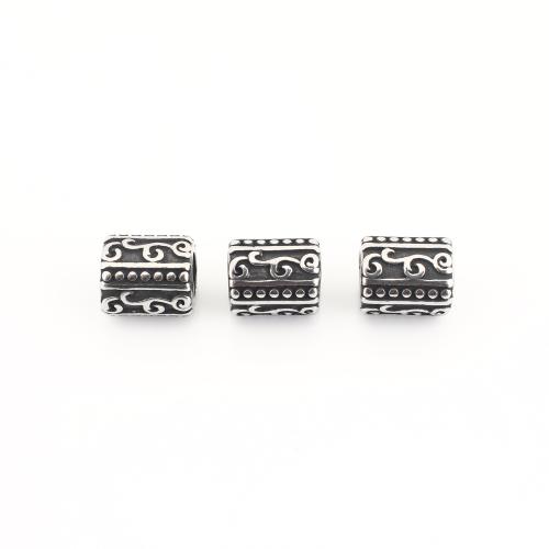 Acier inoxydable Spacer Perles, Acier inoxydable 304, Vintage & DIY, couleur originale, 10x8x8mm, Vendu par PC