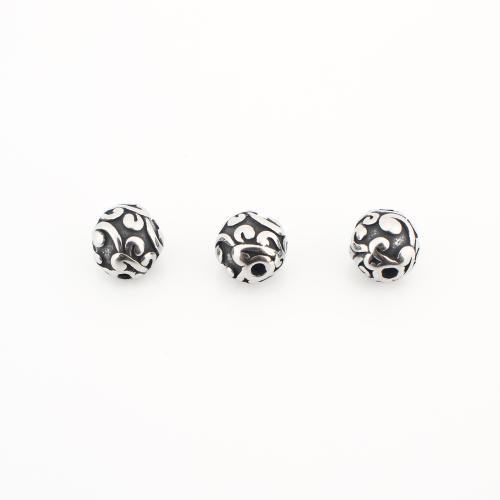 Acier inoxydable Spacer Perles, Acier inoxydable 304, Rond, Vintage & DIY, 8x8x8mm, Vendu par PC