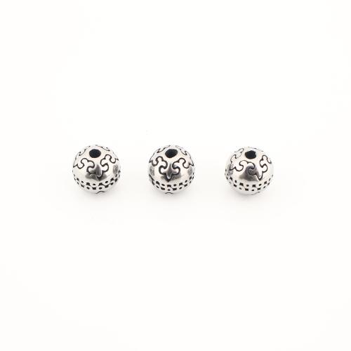 Acier inoxydable Spacer Perles, Acier inoxydable 304, Rond, Vintage & DIY, 7x7x7mm, Vendu par PC